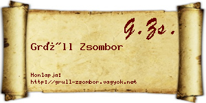 Grüll Zsombor névjegykártya